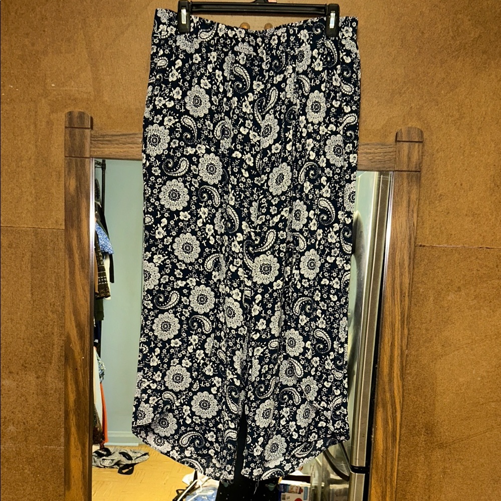 Black and White Paisley Skirt
